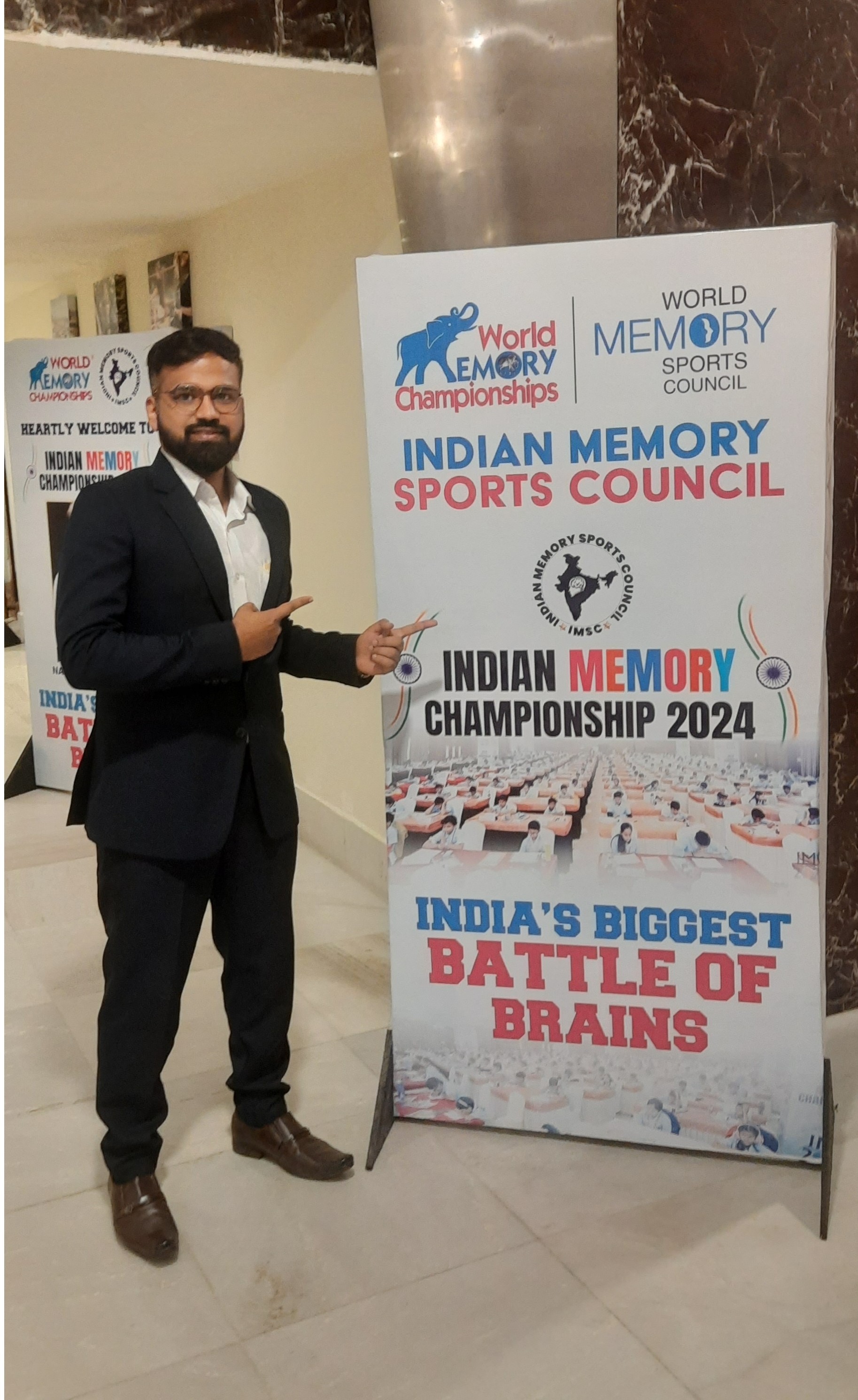 Competitors focusing during Indian Memory Championship competition